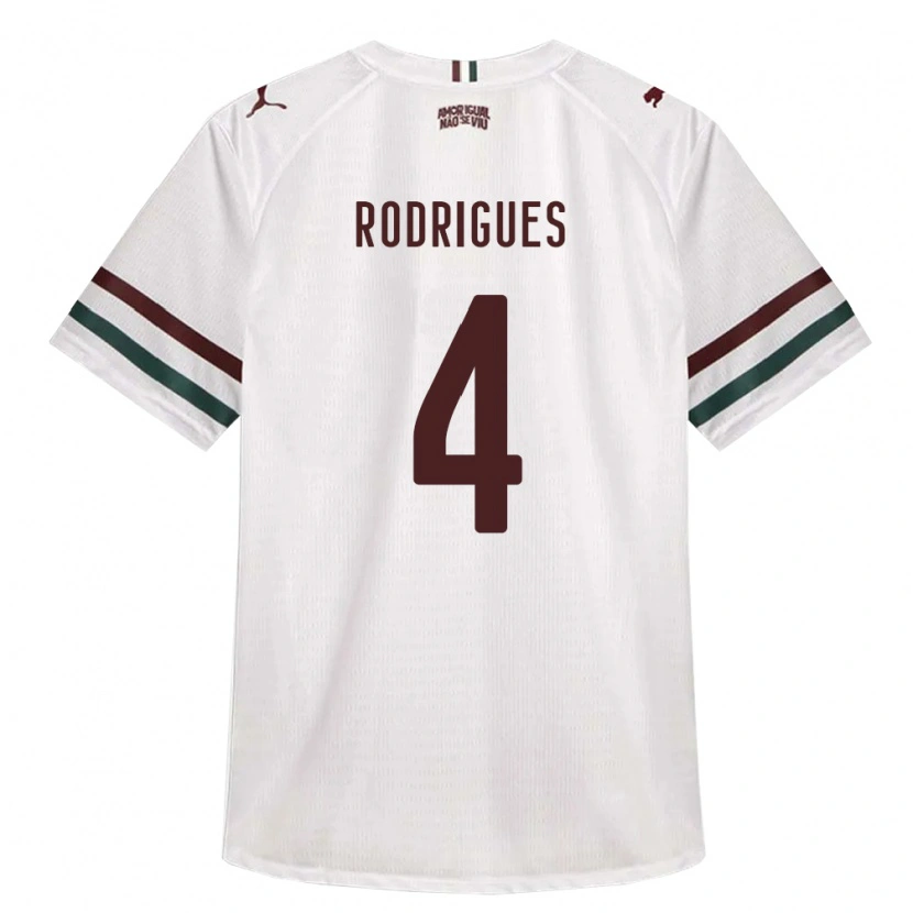 Danxen Mulher Camisola Nath Rodrigues #4 Branco Verde Borgonha Alternativa 2026/27 Camisa