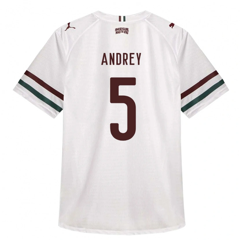 Danxen Mulher Camisola Andrey Oliveira Carneiro #5 Branco Verde Borgonha Alternativa 2026/27 Camisa