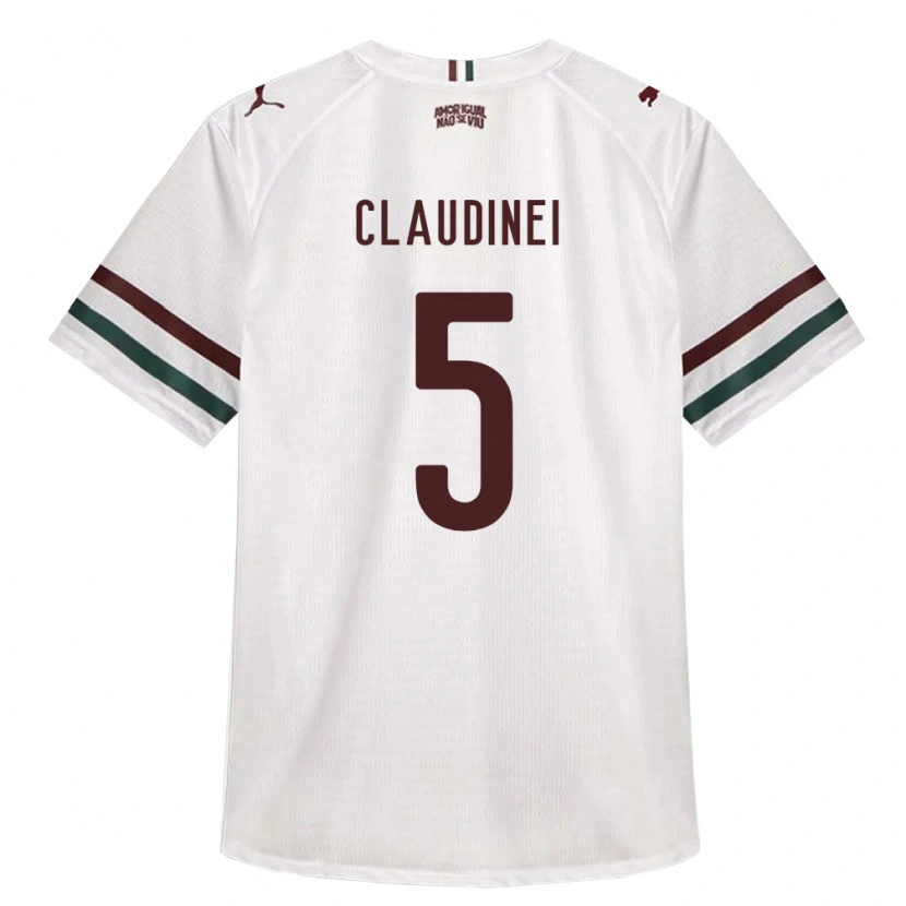 Danxen Mulher Camisola Claudinei Junio De Souza #5 Branco Verde Borgonha Alternativa 2026/27 Camisa