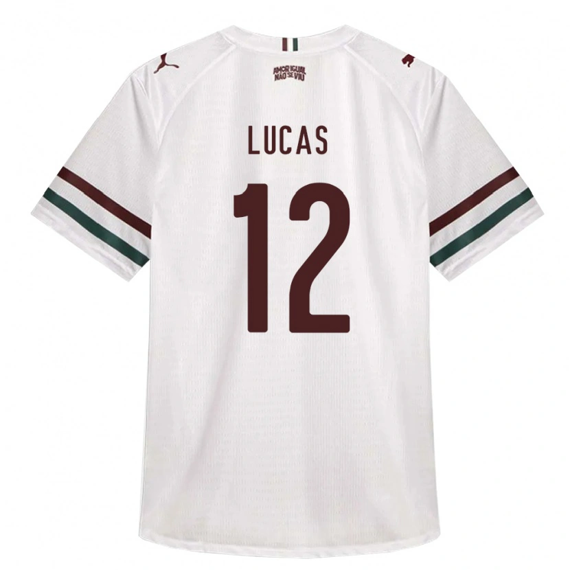 Danxen Mulher Camisola André Lucas #12 Branco Verde Borgonha Alternativa 2026/27 Camisa