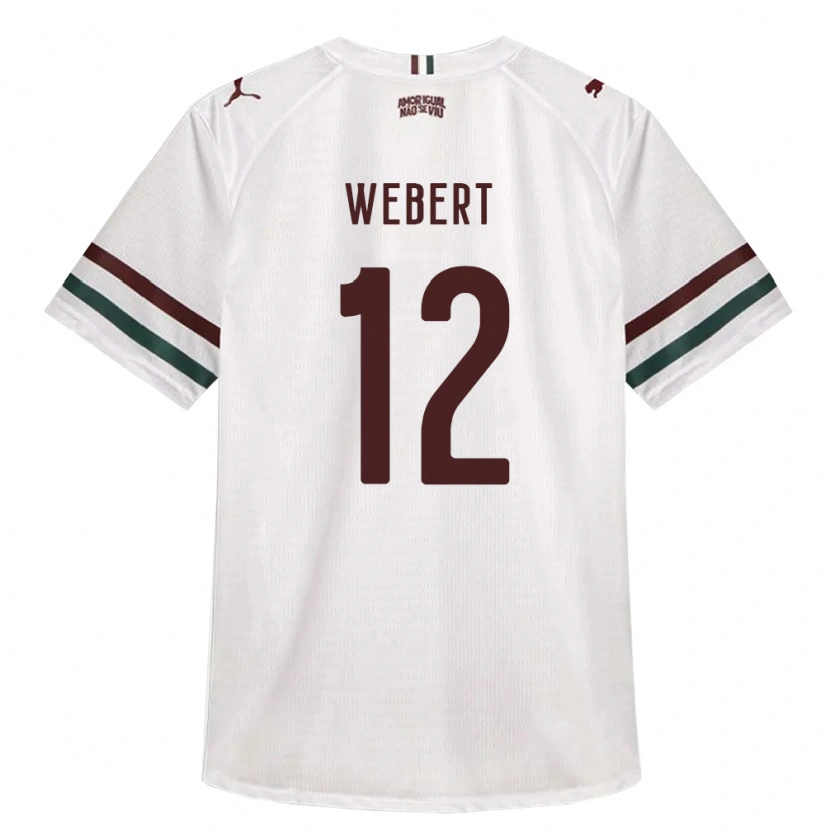 Danxen Mulher Camisola Webert Silva Leite Ferreira #12 Branco Verde Borgonha Alternativa 2026/27 Camisa