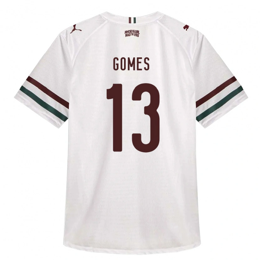 Danxen Mulher Camisola Rodrigo Gomes #13 Branco Verde Borgonha Alternativa 2026/27 Camisa