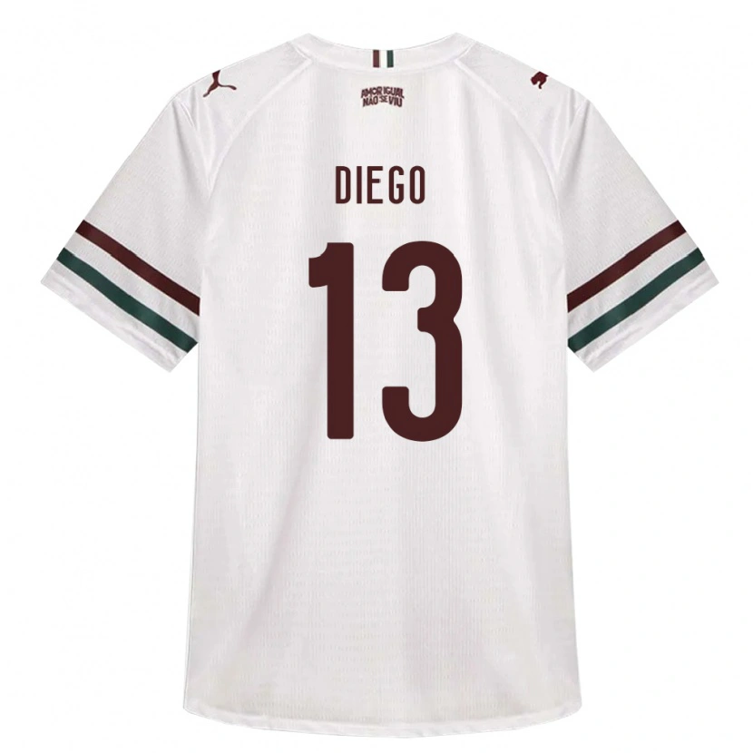 Danxen Mulher Camisola Alysson Diego #13 Branco Verde Borgonha Alternativa 2026/27 Camisa