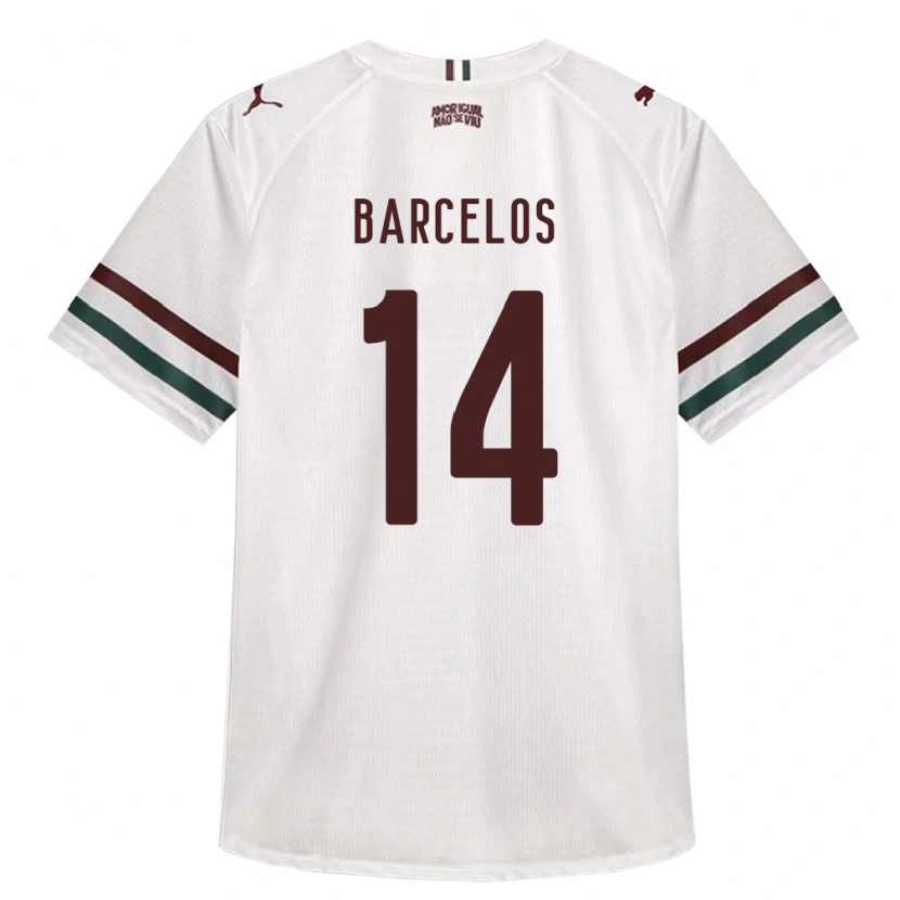 Danxen Mulher Camisola Danilo Barcelos #14 Branco Verde Borgonha Alternativa 2026/27 Camisa