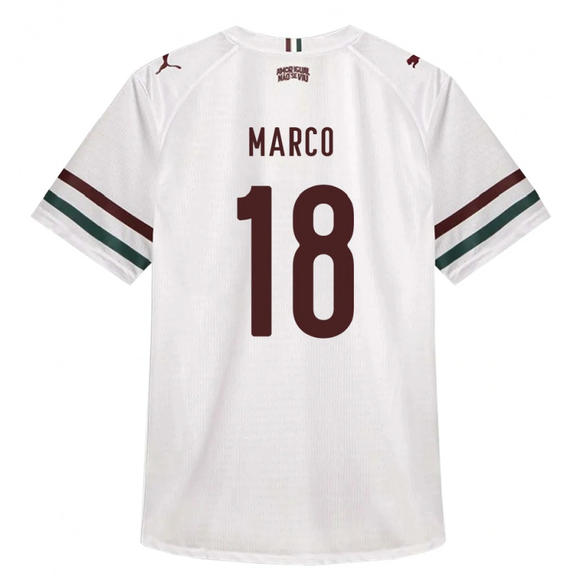 Danxen Mulher Camisola Marco Antonio De Sousa Medeiros #18 Branco Verde Borgonha Alternativa 2026/27 Camisa