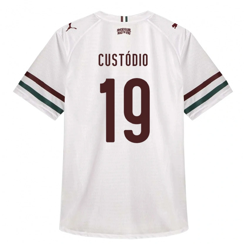 Danxen Mulher Camisola Gustavo Custódio #19 Branco Verde Borgonha Alternativa 2026/27 Camisa