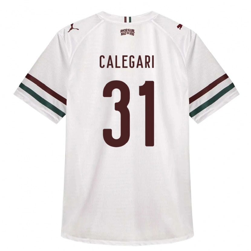 Danxen Mulher Camisola Calegari #31 Branco Verde Borgonha Alternativa 2026/27 Camisa