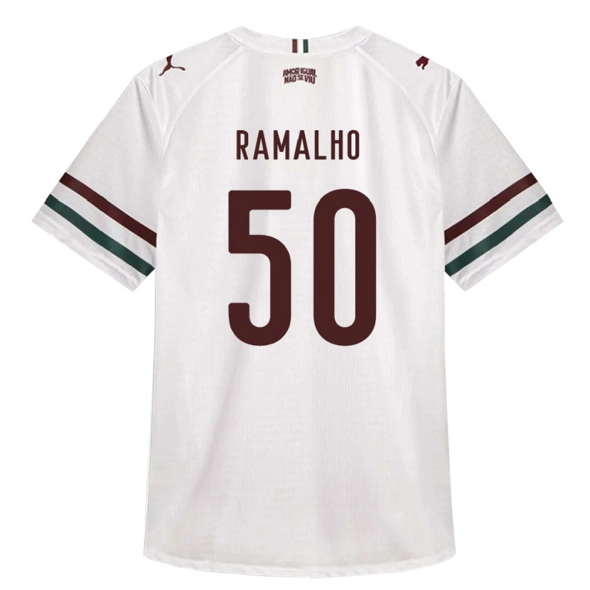 Danxen Mulher Camisola Gustavo Ramalho #50 Branco Verde Borgonha Alternativa 2026/27 Camisa