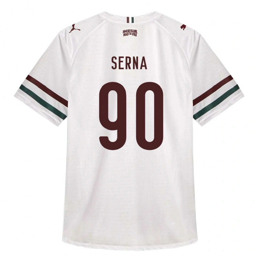 Danxen Mulher Camisola Kevin Serna #90 Branco Verde Borgonha Alternativa 2026/27 Camisa