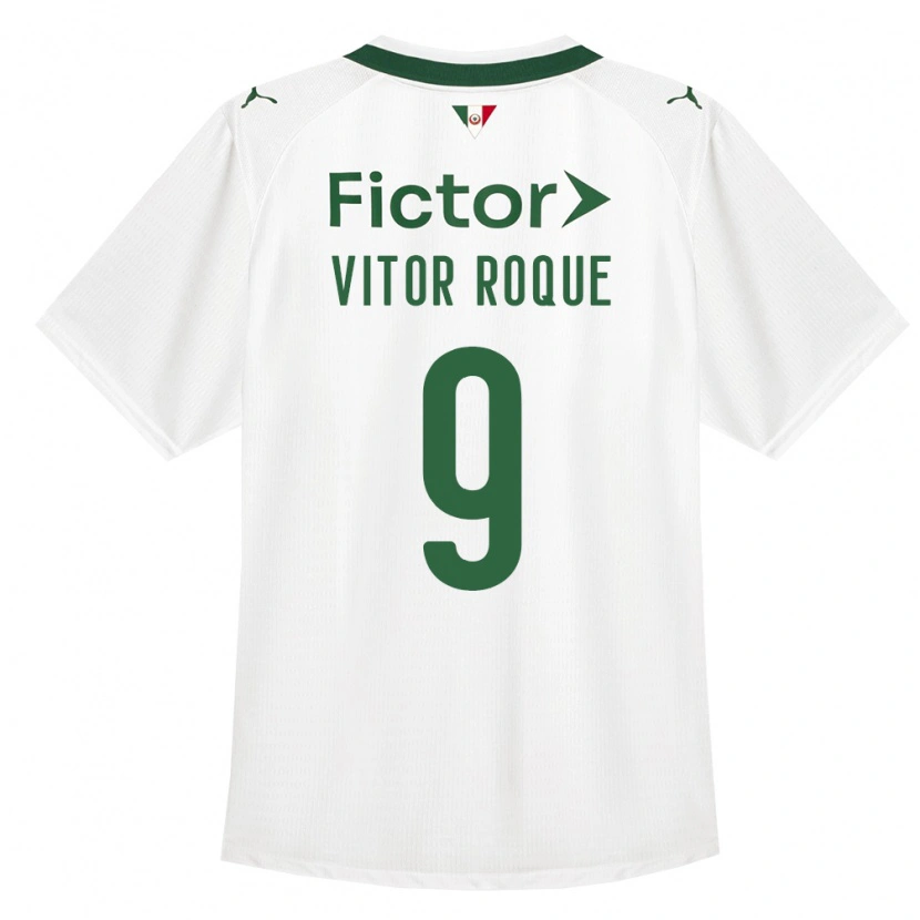 Danxen Mulher Camisola Vitor Roque #9 Verde Branco Alternativa 2026/27 Camisa