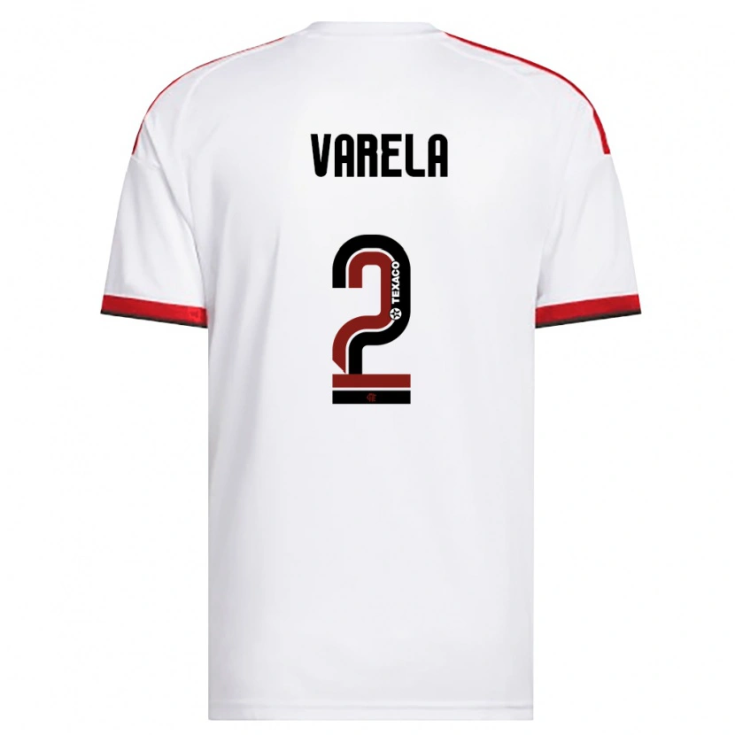 Danxen Mulher Camisola Guillermo Varela #2 Branco Vermelho Preto Alternativa 2026/27 Camisa