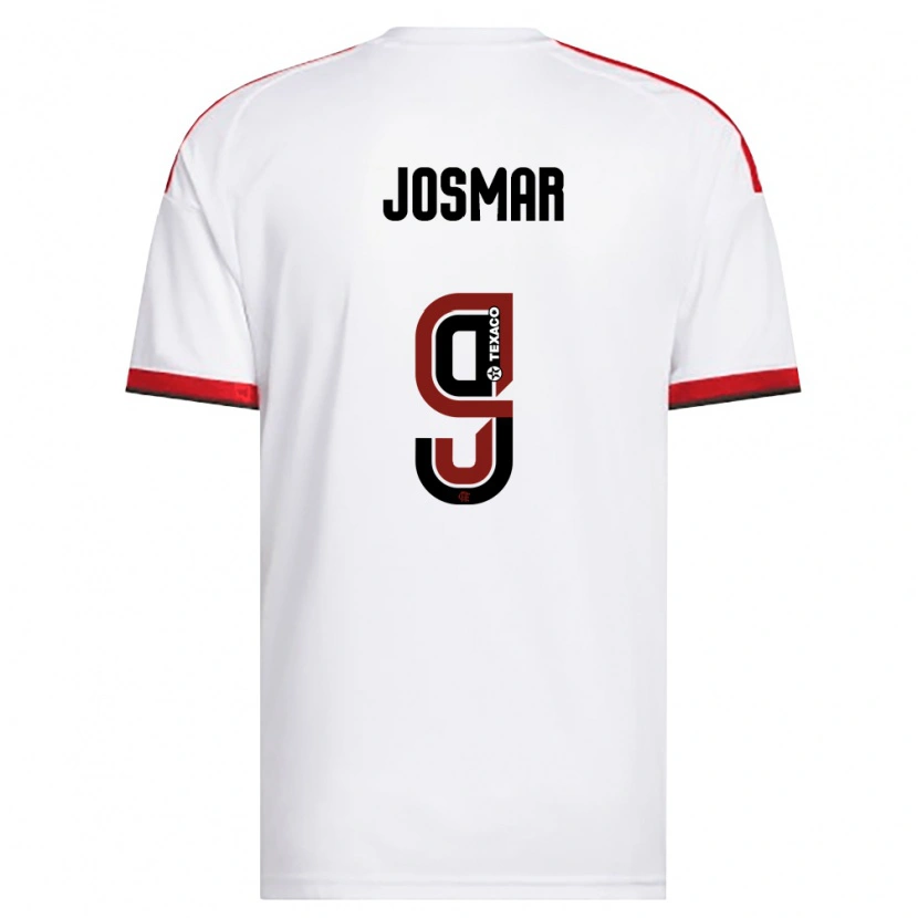 Danxen Mulher Camisola Josmar Silva Miranda #9 Branco Vermelho Preto Alternativa 2026/27 Camisa