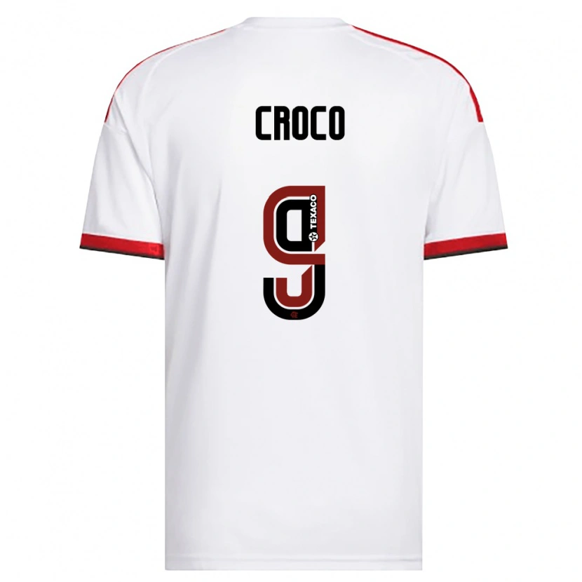 Danxen Mulher Camisola Gabi Croco #9 Branco Vermelho Preto Alternativa 2026/27 Camisa