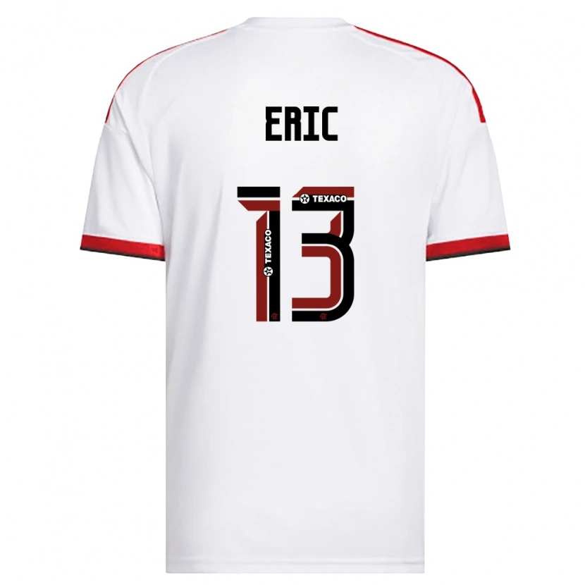 Danxen Mulher Camisola Eric Trindade Dos Santos #13 Branco Vermelho Preto Alternativa 2026/27 Camisa