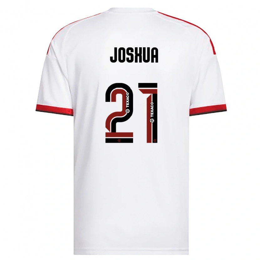 Danxen Mulher Camisola Caio Joshua Lana De Andrade #21 Branco Vermelho Preto Alternativa 2026/27 Camisa
