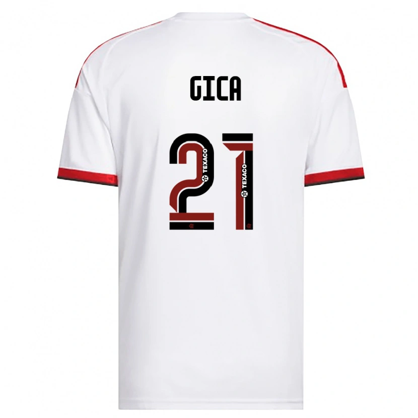 Danxen Mulher Camisola Gica #21 Branco Vermelho Preto Alternativa 2026/27 Camisa