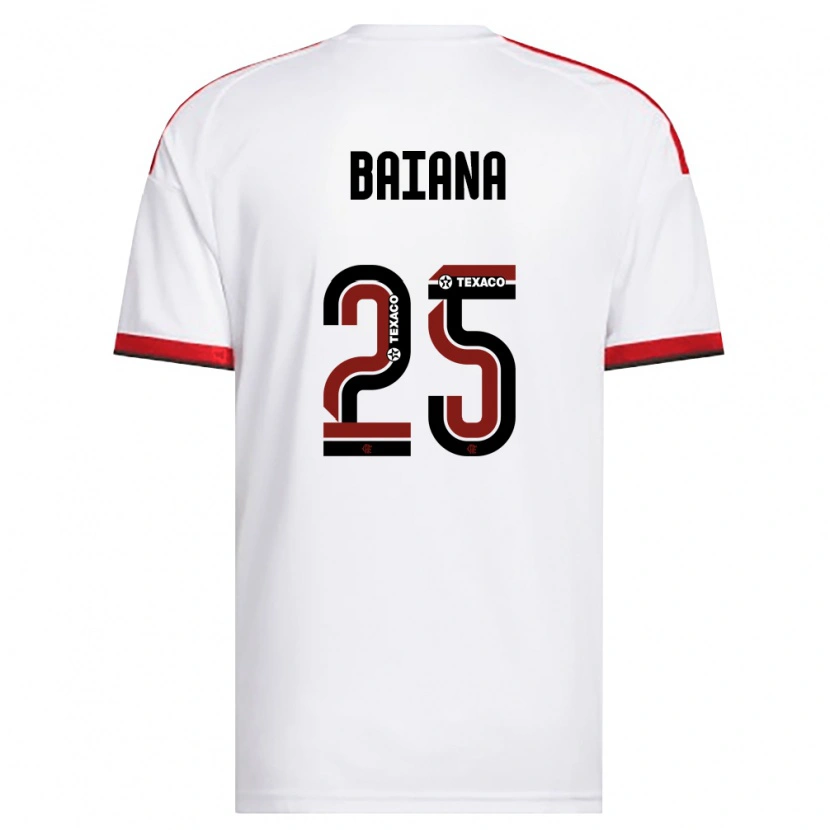 Danxen Mulher Camisola Larissa Baiana #25 Branco Vermelho Preto Alternativa 2026/27 Camisa