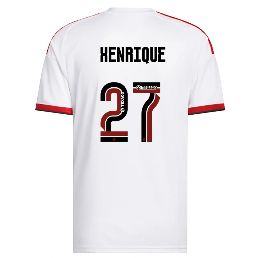 Danxen Mulher Camisola Bruno Henrique #27 Branco Vermelho Preto Alternativa 2026/27 Camisa