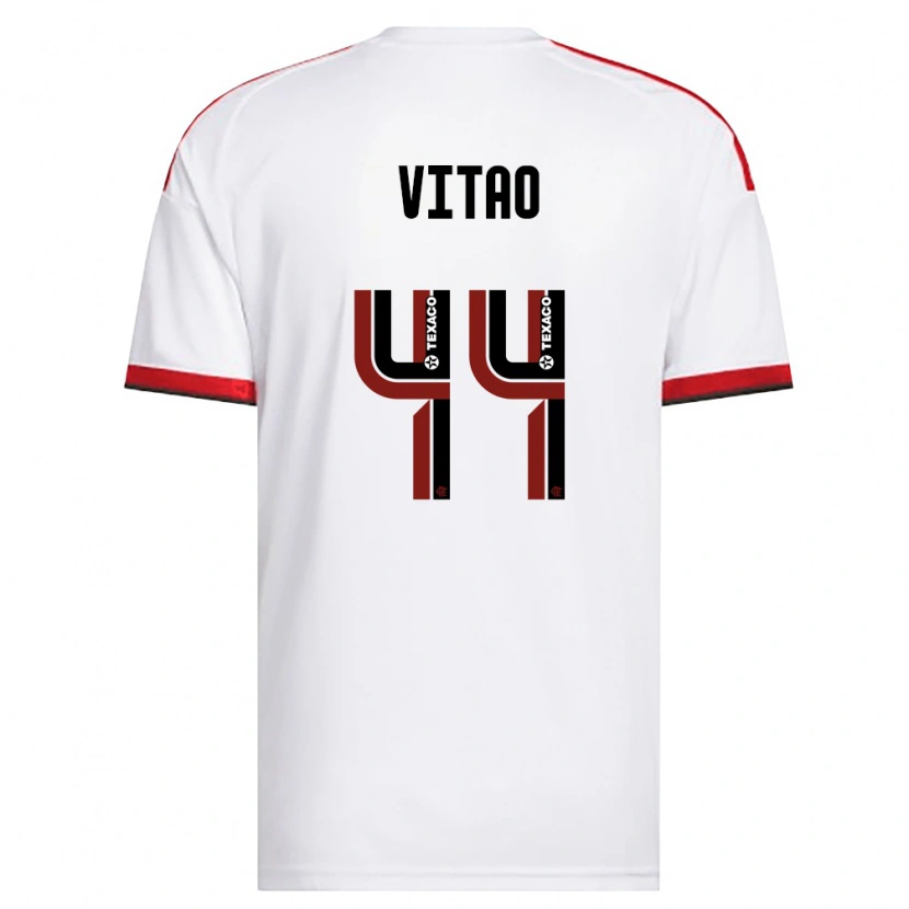 Danxen Mulher Camisola Vitor Eduardo Da Silva Matos #44 Branco Vermelho Preto Alternativa 2026/27 Camisa