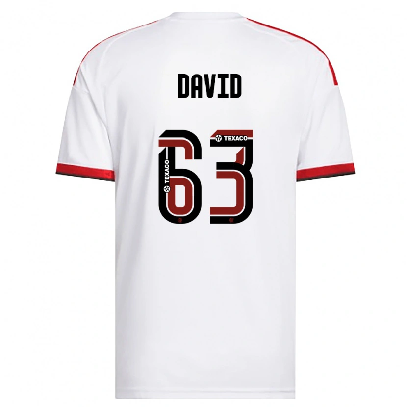 Danxen Mulher Camisola David Viana De Oliveira #63 Branco Vermelho Preto Alternativa 2026/27 Camisa