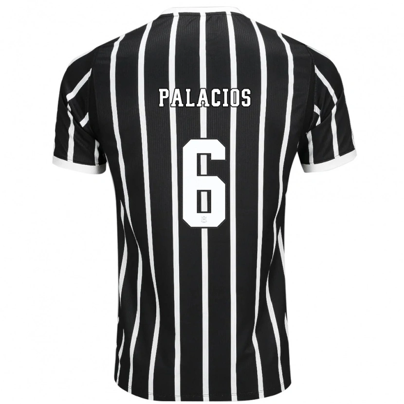 Danxen Mulher Camisola Diego Palacios #6 Preto Branco Vermelho Alternativa 2026/27 Camisa