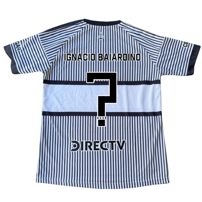 Danxen Mulher Camisola Juan Ignacio Baiardino #0 Branco Preto Amarelo Alternativa 2026/27 Camisa