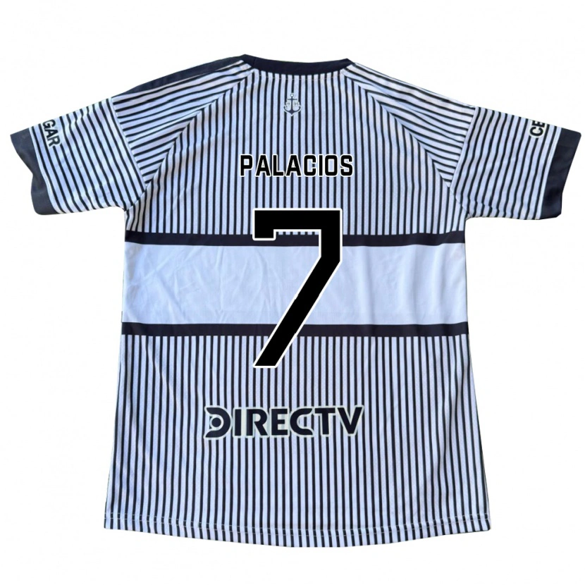 Danxen Mulher Camisola Carlos Palacios #7 Branco Preto Amarelo Alternativa 2026/27 Camisa