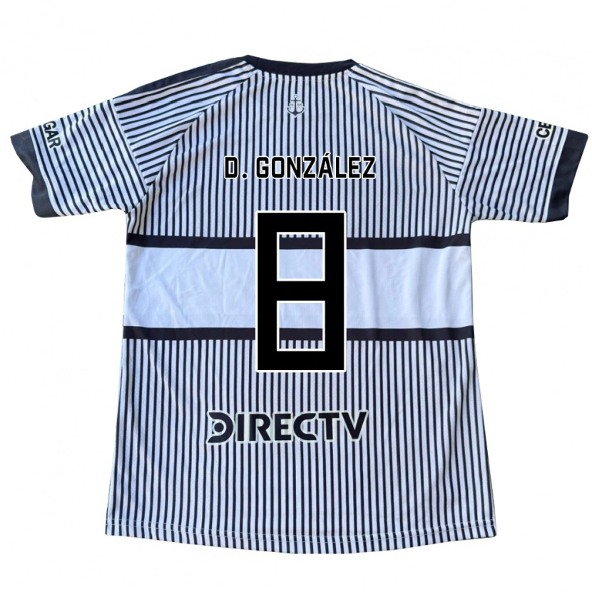 Danxen Mulher Camisola Dante González #8 Branco Preto Amarelo Alternativa 2026/27 Camisa