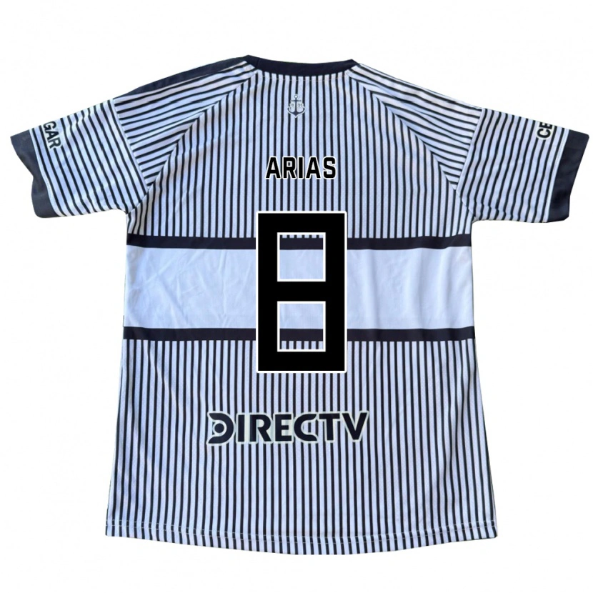 Danxen Mulher Camisola Agustina Arias #8 Branco Preto Amarelo Alternativa 2026/27 Camisa