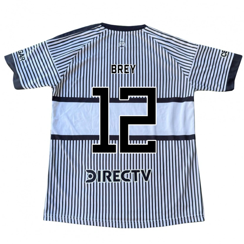 Danxen Mulher Camisola Leandro Brey #12 Branco Preto Amarelo Alternativa 2026/27 Camisa