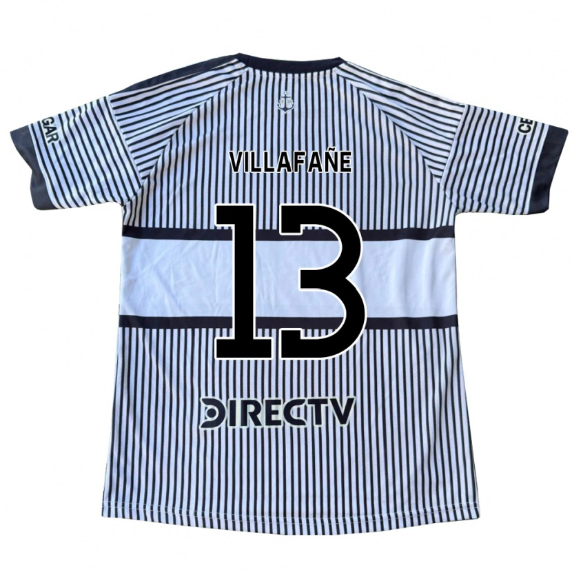 Danxen Mulher Camisola Thomás Villafañe #13 Branco Preto Amarelo Alternativa 2026/27 Camisa