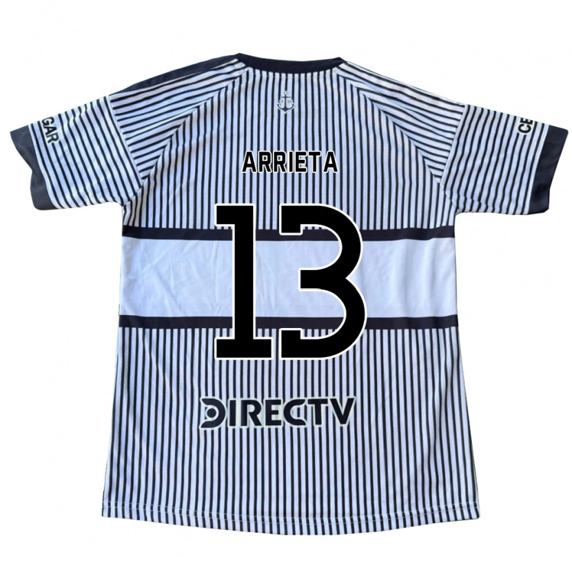 Danxen Mulher Camisola Thomas Arrieta #13 Branco Preto Amarelo Alternativa 2026/27 Camisa