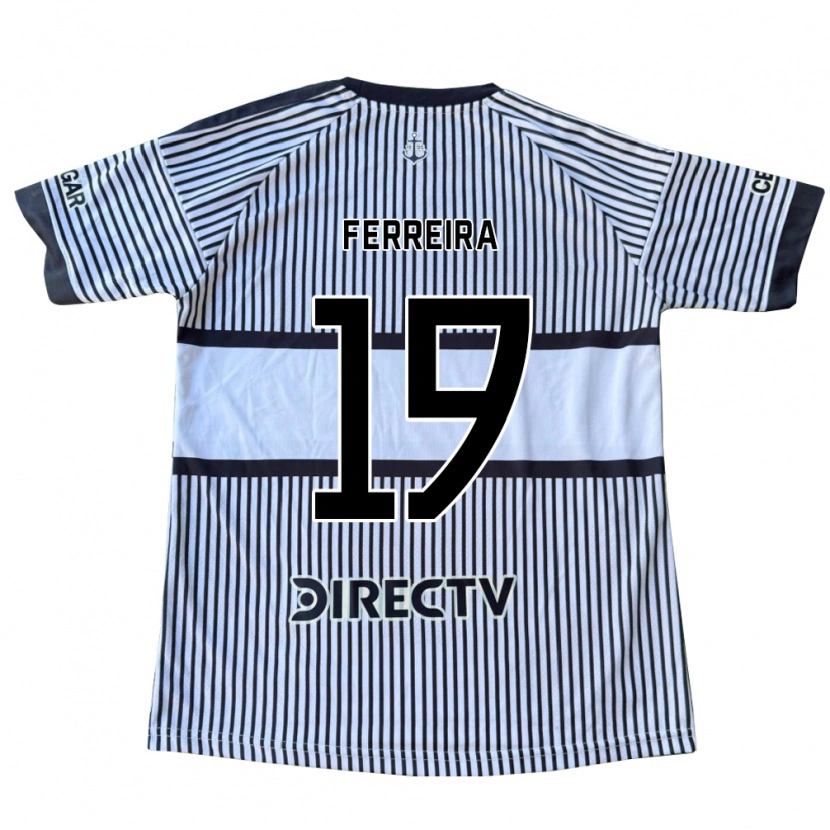 Danxen Mulher Camisola Kevin Ferreira #19 Branco Preto Amarelo Alternativa 2026/27 Camisa