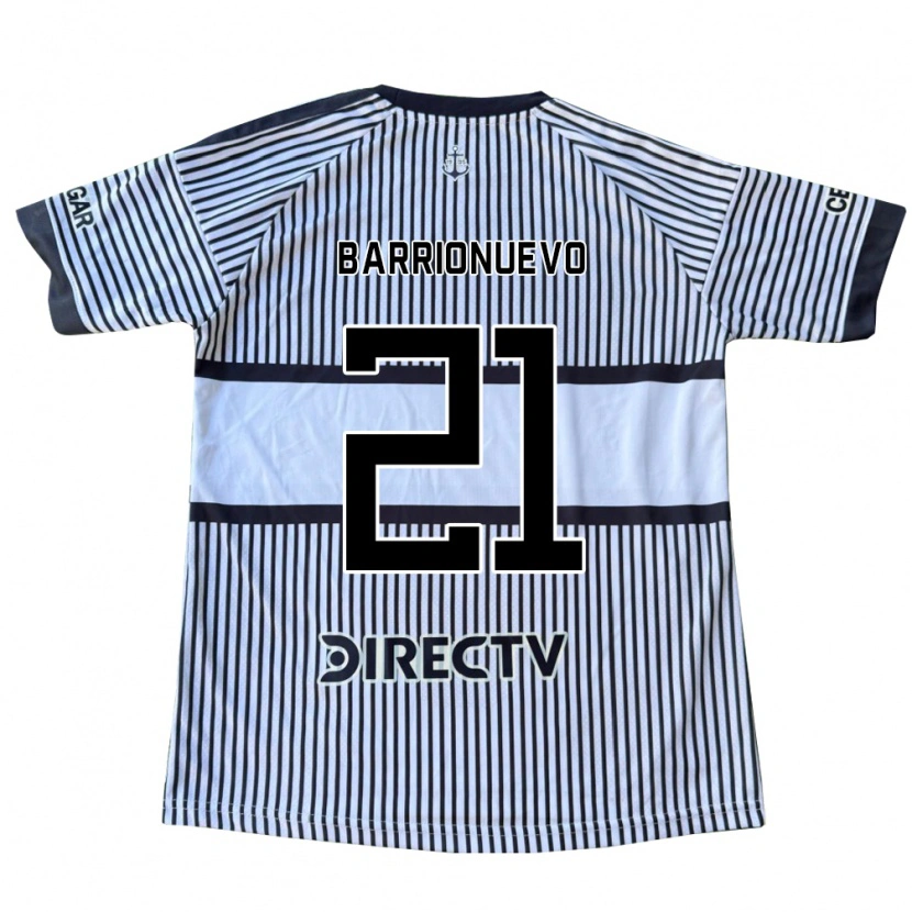 Danxen Mulher Camisola Emiliano Barrionuevo #21 Branco Preto Amarelo Alternativa 2026/27 Camisa
