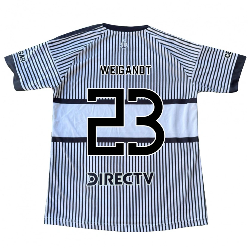 Danxen Mulher Camisola Marcelo Weigandt #23 Branco Preto Amarelo Alternativa 2026/27 Camisa