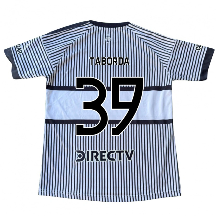 Danxen Mulher Camisola Vicente Taborda #39 Branco Preto Amarelo Alternativa 2026/27 Camisa