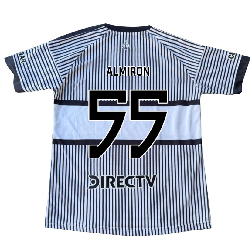 Danxen Mulher Camisola Ezequiel Almiron #55 Branco Preto Amarelo Alternativa 2026/27 Camisa