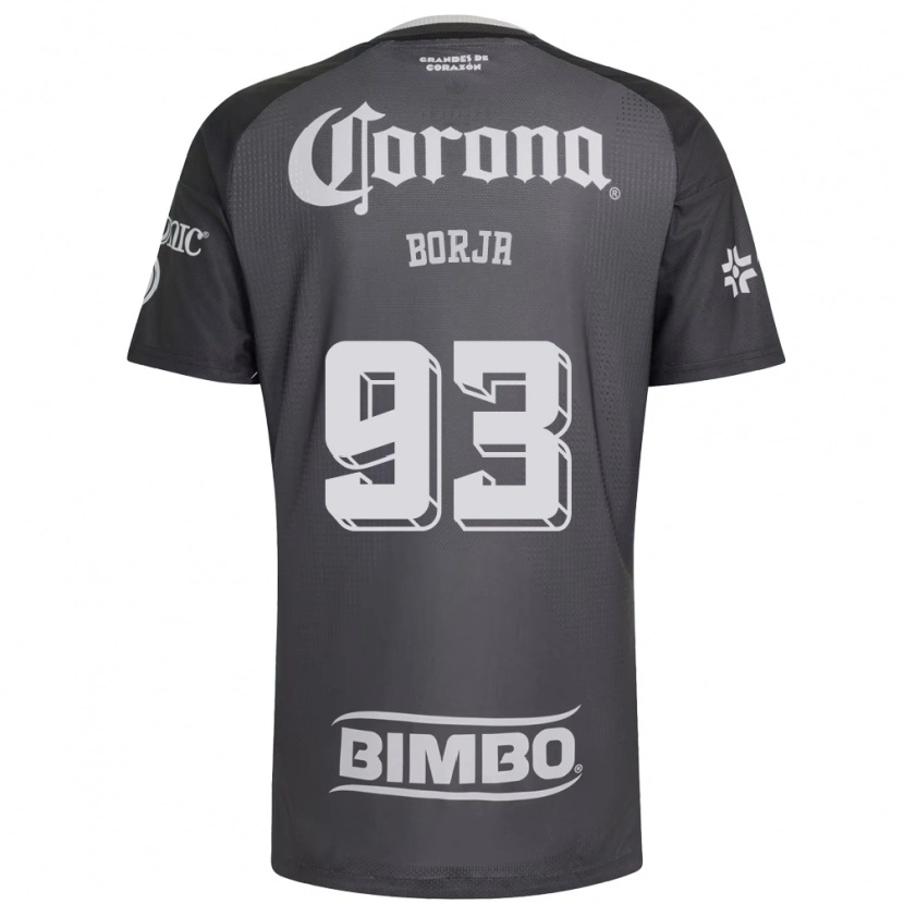 Danxen Mulher Camisola Miguel Borja #93 Cinza Branco Preto Alternativa 2026/27 Camisa