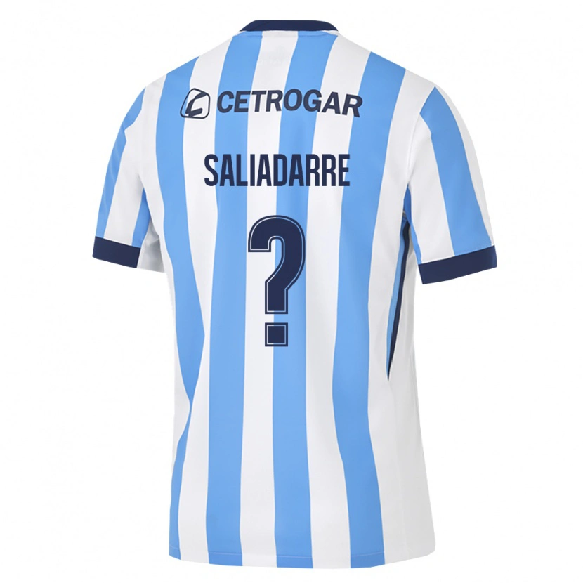 Danxen Criança Camisola Emiliano Saliadarre #0 Azul Claro Branco Preto Principal 2026/27 Camisa