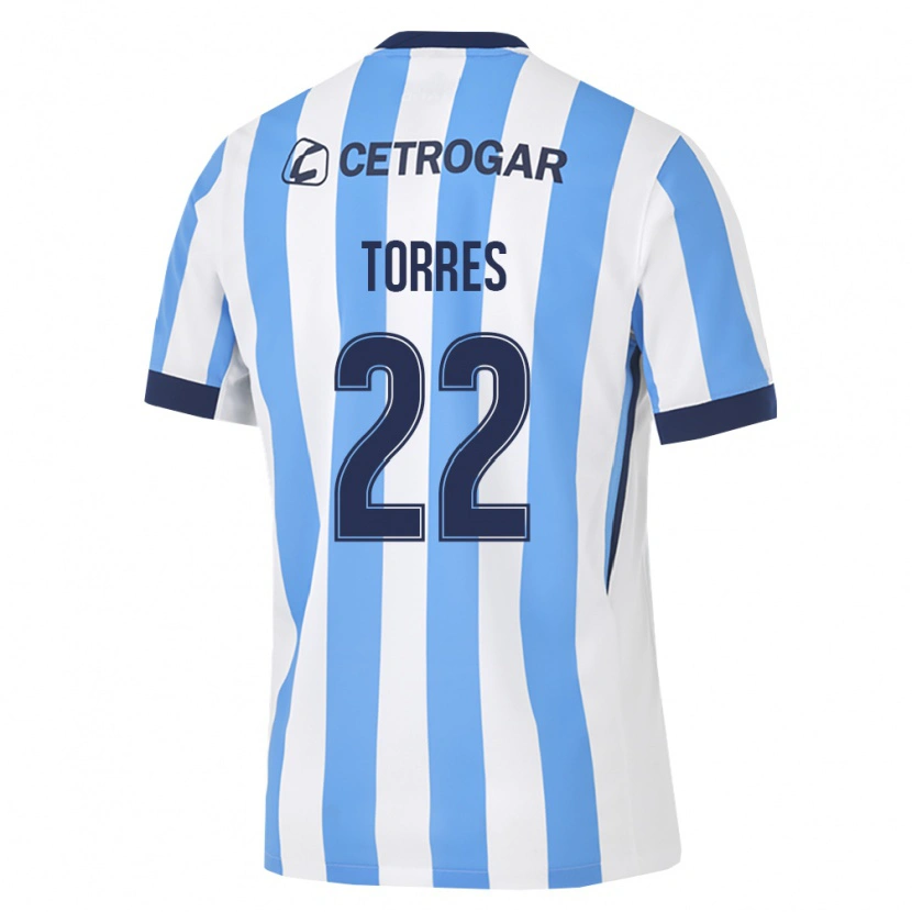 Danxen Criança Camisola Elías Torres #22 Azul Claro Branco Preto Principal 2026/27 Camisa