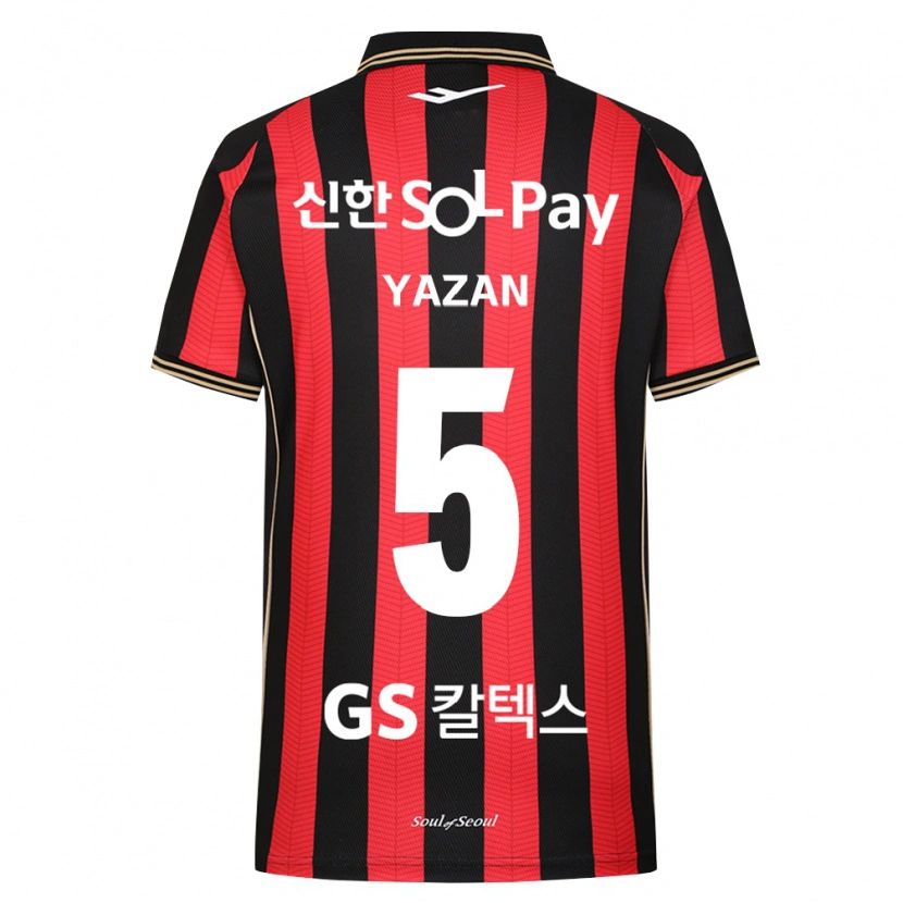 Danxen Criança Camisola Yazan Al-Arab #5 Vermelho Branco Preto Principal 2026/27 Camisa