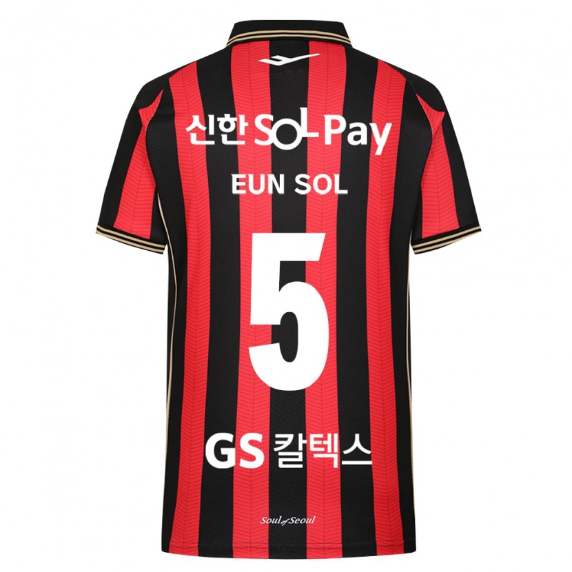 Danxen Criança Camisola Eun-Sol Kim #5 Vermelho Branco Preto Principal 2026/27 Camisa