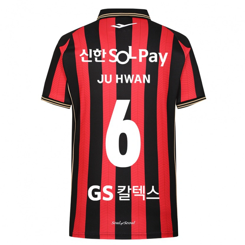 Danxen Criança Camisola Ju-Hwan Lee #6 Vermelho Branco Preto Principal 2026/27 Camisa