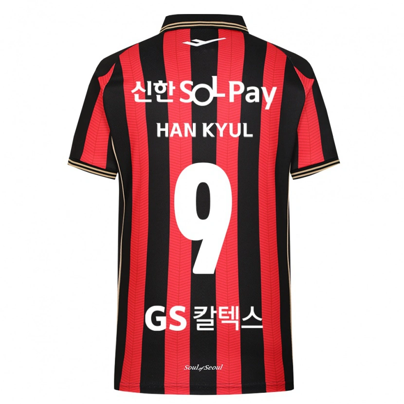 Danxen Criança Camisola Han-Kyul Park #9 Vermelho Branco Preto Principal 2026/27 Camisa