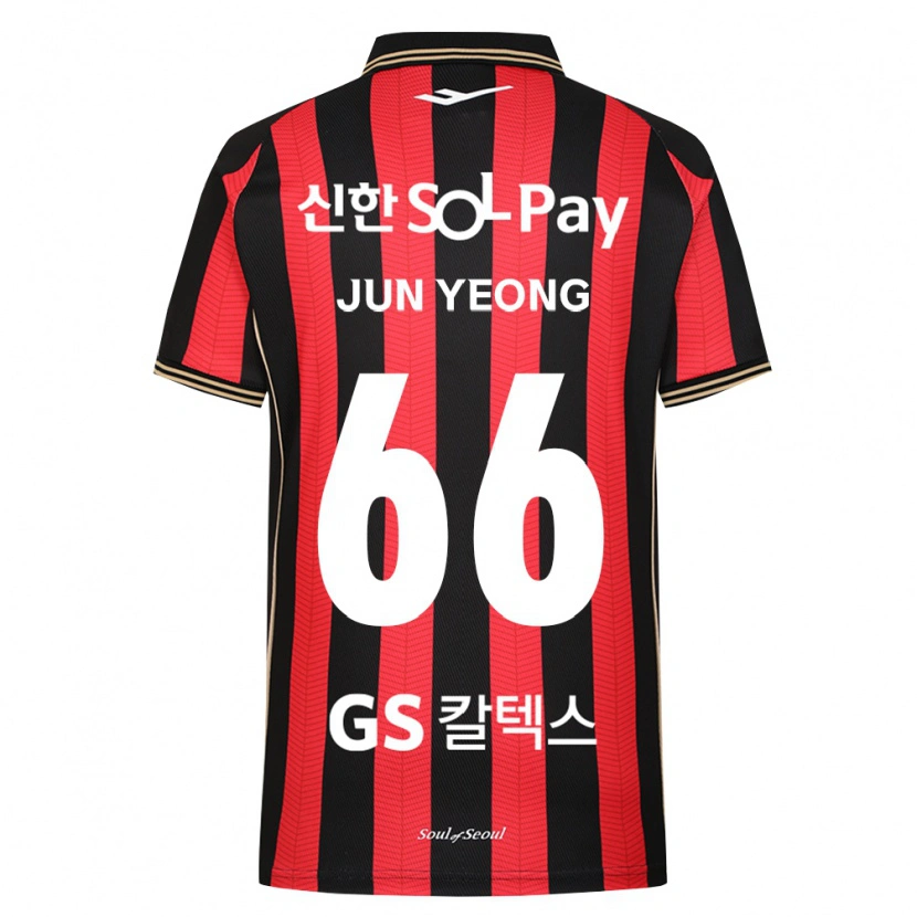 Danxen Criança Camisola Jun-Yeong Choi #66 Vermelho Branco Preto Principal 2026/27 Camisa