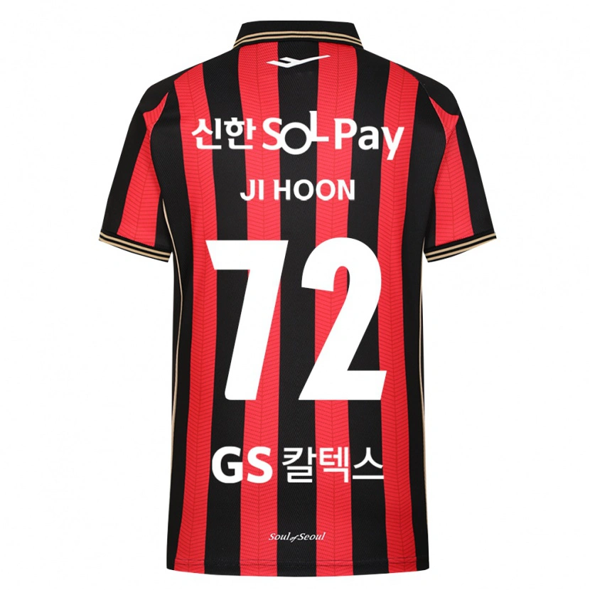 Danxen Criança Camisola Ji-Hoon Min #72 Vermelho Branco Preto Principal 2026/27 Camisa