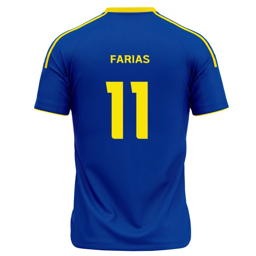 Danxen Criança Camisola Erick Farias #11 Azul Real Amarelo Principal 2026/27 Camisa