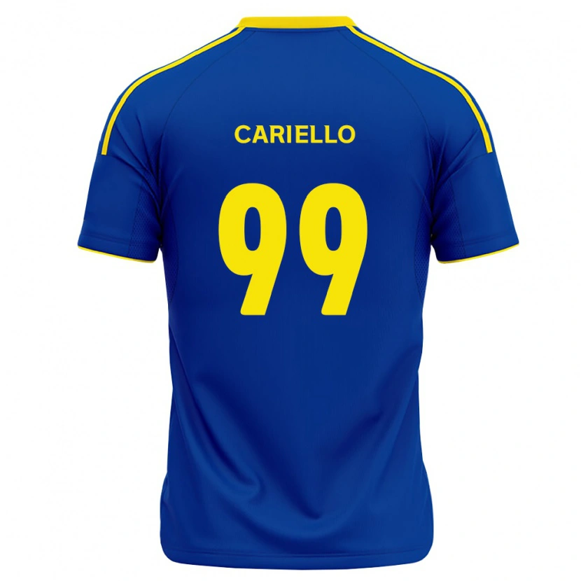 Danxen Criança Camisola Yago Cariello #99 Azul Real Amarelo Principal 2026/27 Camisa