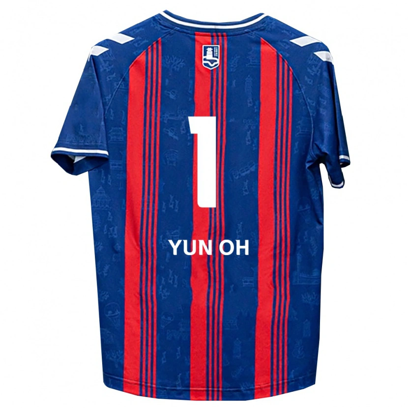Danxen Criança Camisola Yun-Oh Lee #1 Azul Vermelho Branco Principal 2026/27 Camisa