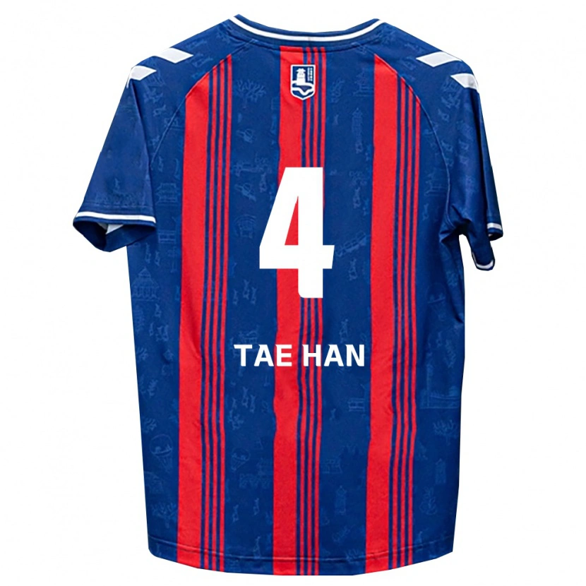 Danxen Criança Camisola Tae-Han Kim #4 Azul Vermelho Branco Principal 2026/27 Camisa